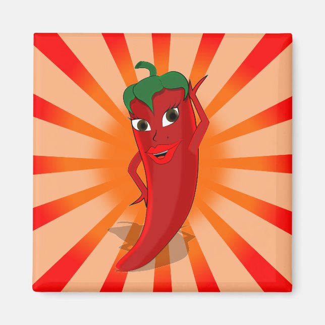 Red Pepper Superstar Magnet (Front)