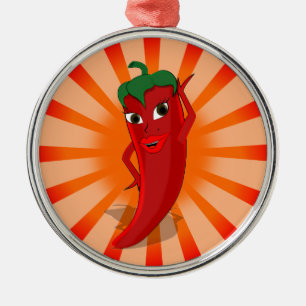 Red Pepper Superstar Metal Tree Decoration
