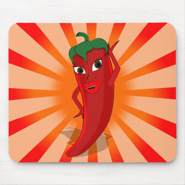 Red Pepper Superstar Mouse Mat (Front)