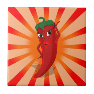 Red Pepper Superstar Tile