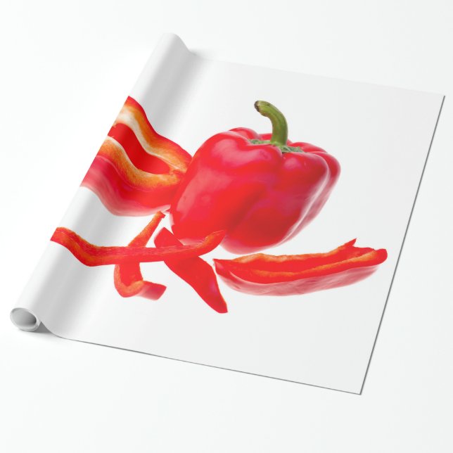 Red pepper wrapping paper (Unrolled)