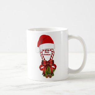 Red Peppermint Candy Cane for Christmas Coffee Mug