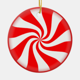 Red Peppermint Candy Ornament