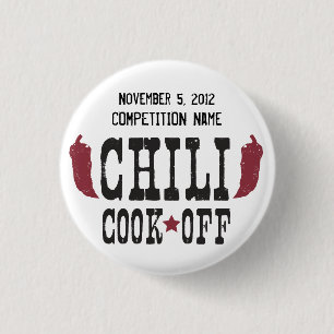 Red Peppers Chilli Cook Off Contest 3 Cm Round Badge