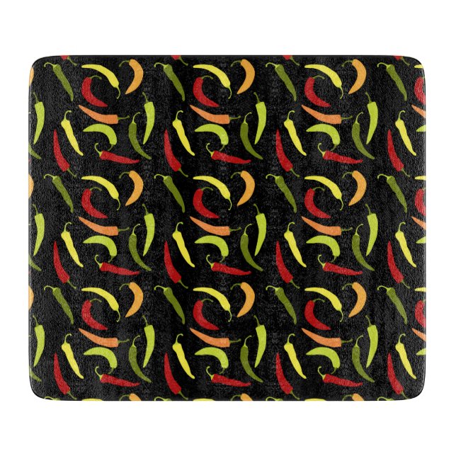 Red Peppers Cinco de Mayo Mexican Hot Spicy Food Cutting Board (Front)