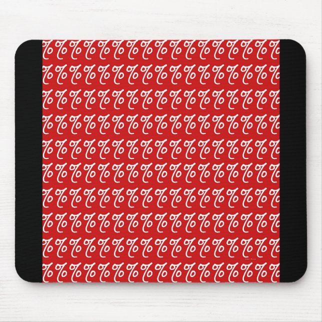RED PERCENT SIGN MOUSE MAT (Front)