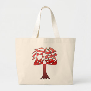 Red Perpetual Passion Tree Art Large Tote Bag