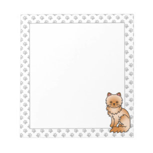 Red Persian Cute Cartoon Cat Illustration Notepad