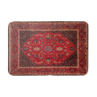 Red Persian Rug from Mashhad Bath Mat