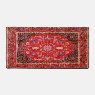 Red Persian Rug From Mashhad Desk Mat
