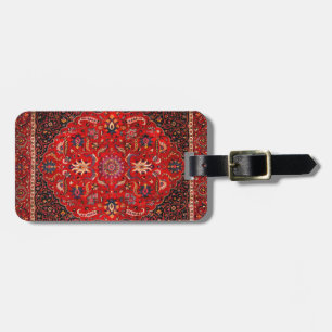 Red Persian Rug from Mashhad Luggage Tag