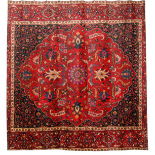Red Persian Rug from Mashhad Shower Curtain