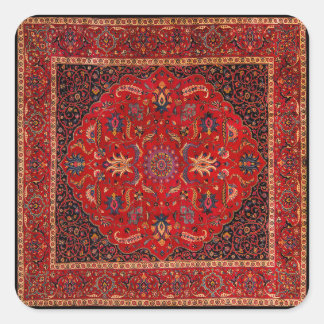 Red Persian Rug from Mashhad Sticker