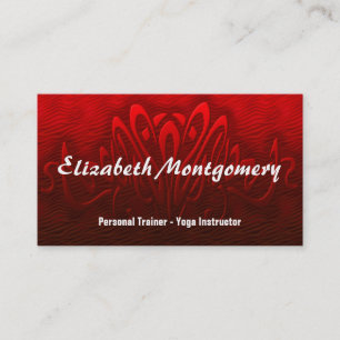 Red Personal Trainer Appointment Business Card