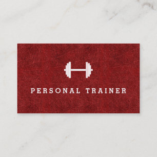 Red Personal Trainer Fitness Business cards