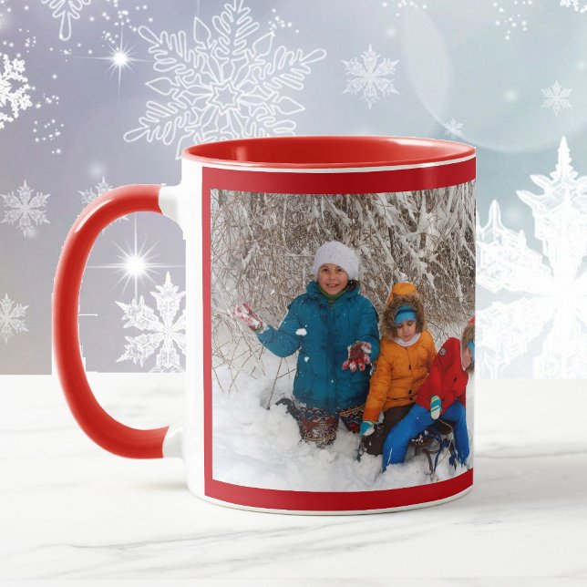 Red Personalise Photo Template Gift Coffee Mug (Creator Uploaded)
