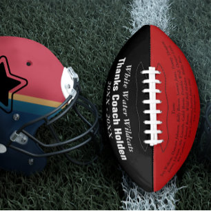 Red Personalised Coaches Name Team Members Year American Football