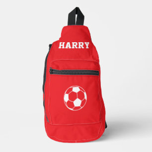 Red Personalised Football Boot Sling Bag