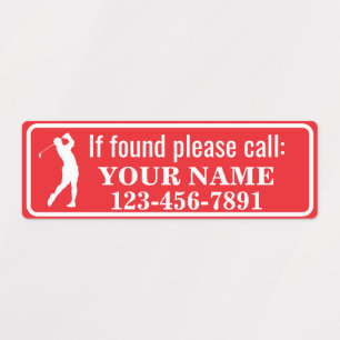 Red Personalised Golf Club