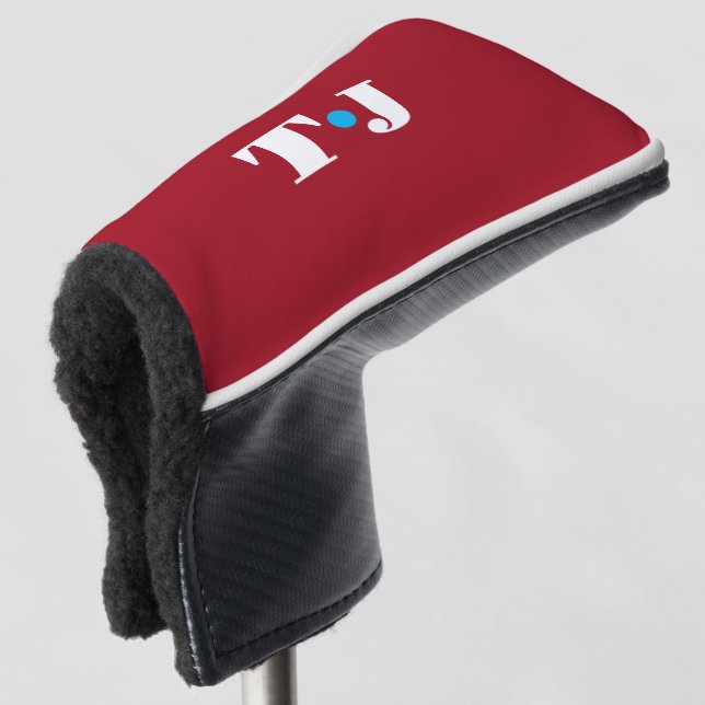 Red Personalised Golf Head Cover (3/4 Front)