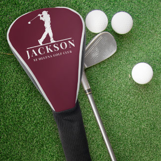 Red Personalised Monogram Golf Swing Head Cover