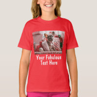 Red Personalised Photo and Text