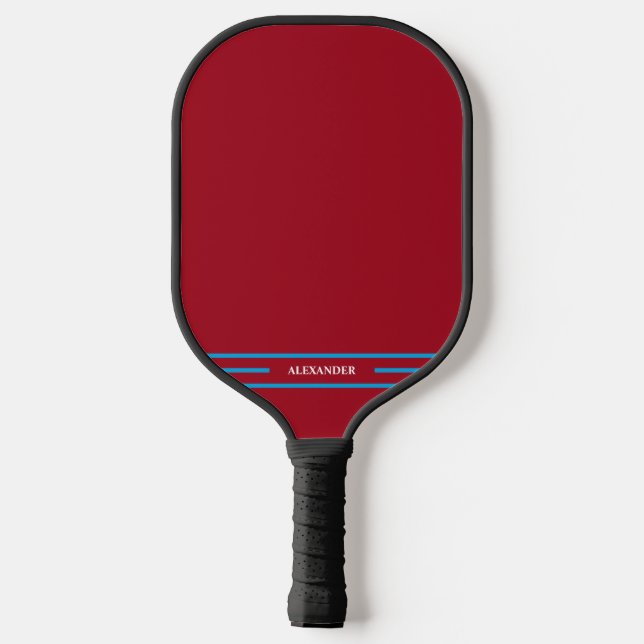 Red Personalised Pickleball Paddle (Back)