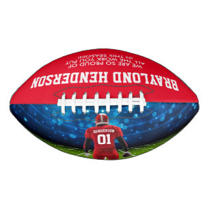 Red Personalised Player Football American Football