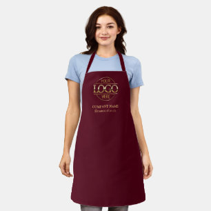 Red Personalized Apron with Logo Custom Uniform