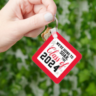 Red Personalized High School Class of 202 Keychain