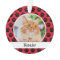 Red Pet Paw Prints Custom Cat Name Photo