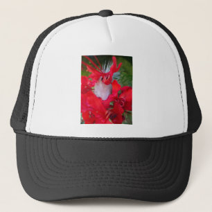 Red Petal Feather Art Print Trucker Hat