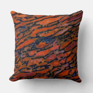 Red Petrified dinosaur bone Cushion