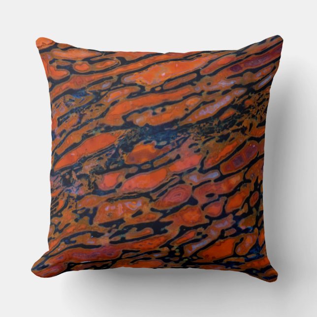 Red Petrified dinosaur bone Cushion (Front)