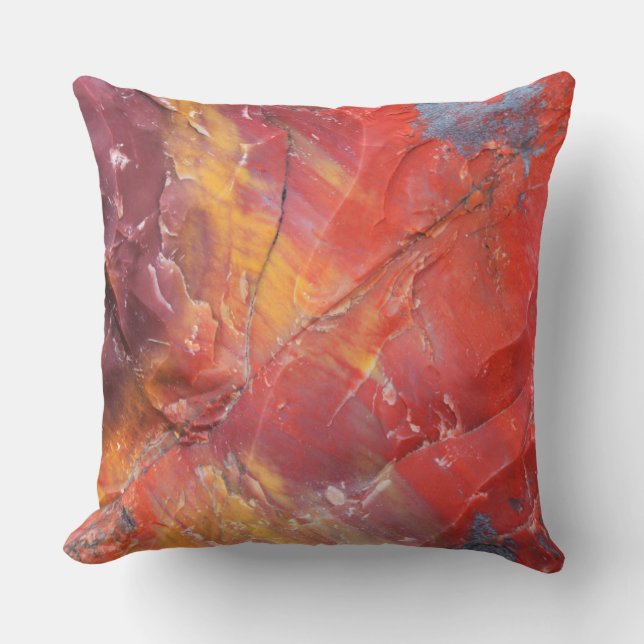 Red Petrified wood detail, Arizona Cushion (Front)