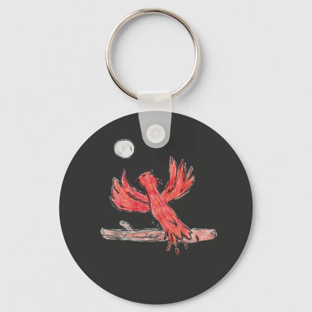 Red Phoenix  Key Ring (Front)