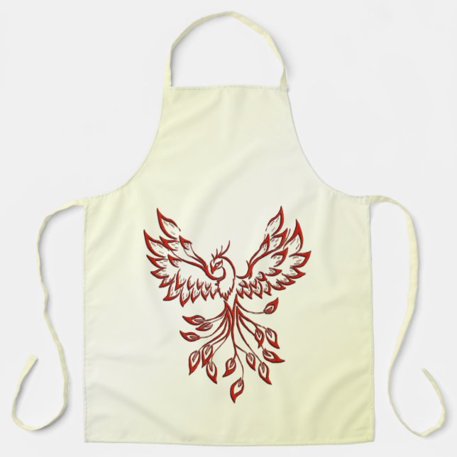 Red Phoenix Rises Apron (Front)