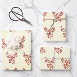 Red Phoenix Rises Wrapping Paper Sheet