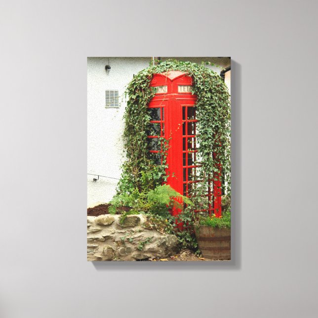 Red phone box canvas print (Front)