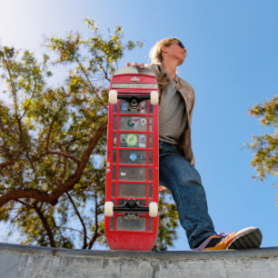 Red Phone Box, London, England  Skateboard