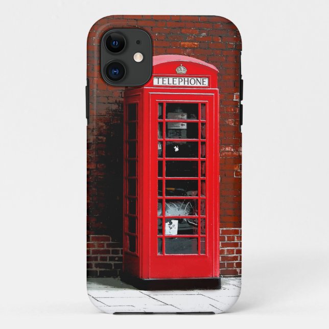 Red Phone Box London England UK Case-Mate iPhone Case (Back)