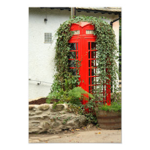 Red phone box photo print