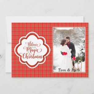 Red Photo Christmas Card