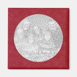 Red Photo Magnet Template