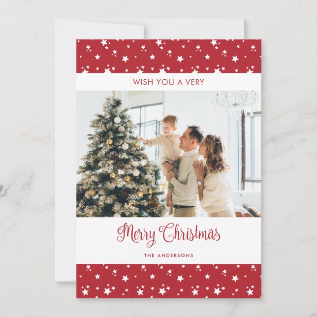 Red Photo New Home Address Holiday Cards (Front)