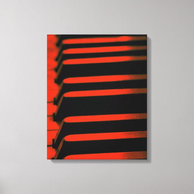 Red Piano Keys Canvas Print (Front)