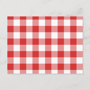 Red picnic checkers postcard