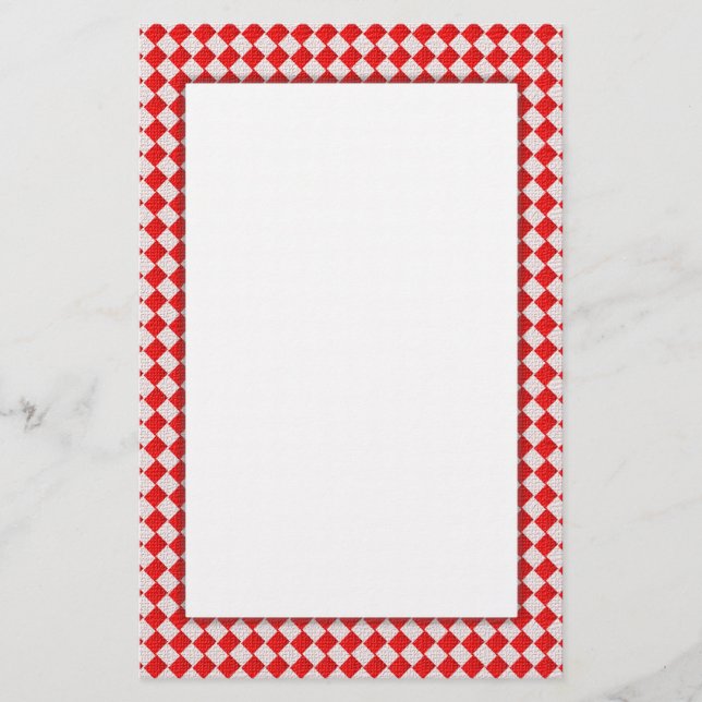 Red Picnic Table Stationery (Front)