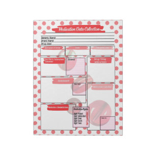Red Pills Healthcare Student Medication Template  Notepad