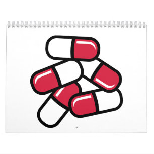 Red pills medicine calendar